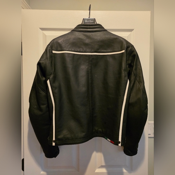 Ducati Black Leather DAINESE Men's Motorcycle Jacket - Picture 2 of 3